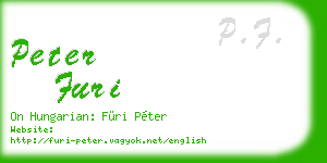 peter furi business card