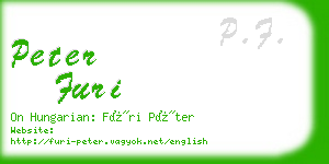 peter furi business card